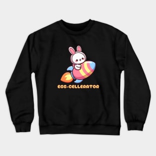 Egg-cellent Easter Bunny: Rocket Ride Crewneck Sweatshirt